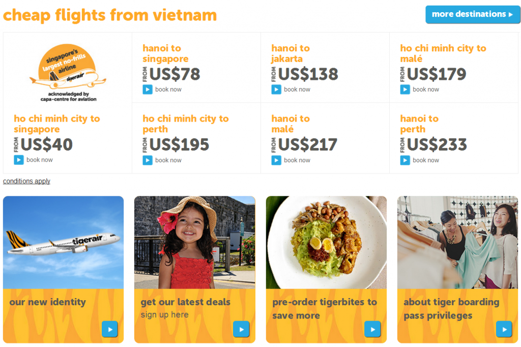 Tiger Air | Đại lý Tiger Airways | Phòng vé Tiger Airways